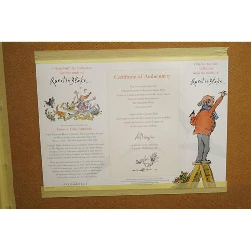 1803 - After Quentin Blake (b.1932), colour print, 'Fantastic Daisy Artichoke', signed in the plate, blind ... 