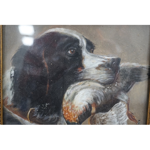 1805 - Early 20th century, English School, Study of a gun dog and game, unsigned, 22 x 20cm. Condition - fa... 