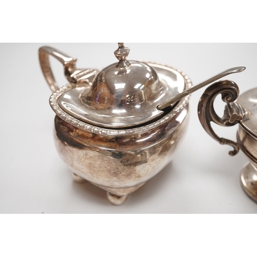 1835 - A George II provincial silver sauceboat, John Langlands I, Newcastle, 1751, a.f. and five assorted s... 