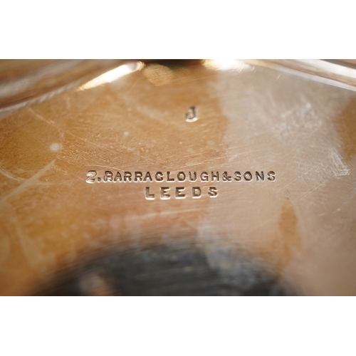 1855 - A George V silver salver, by Z. Barraclough & Sons, Sheffield, 1923, 31.1cm, 31oz. Condition - fair ... 