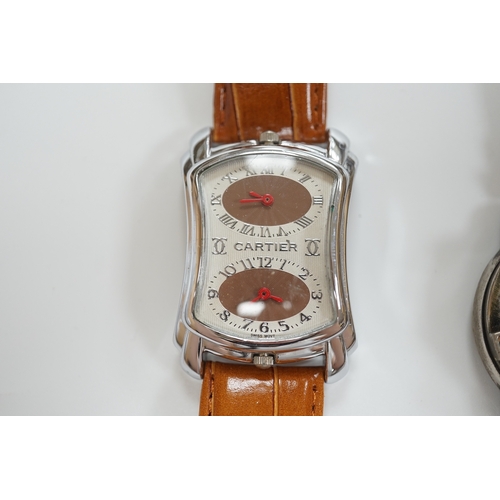 1904 - A group of assorted modern wrist watches including Sekonda, Camel and Timex Snoopy, together with tw... 