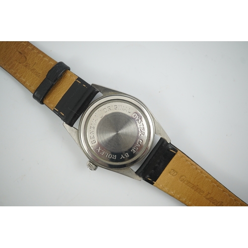 101 - A gentleman's early 1970's stainless steel Tudor Oyster Prince Rotor Self-Winding wrist watch, on a ... 