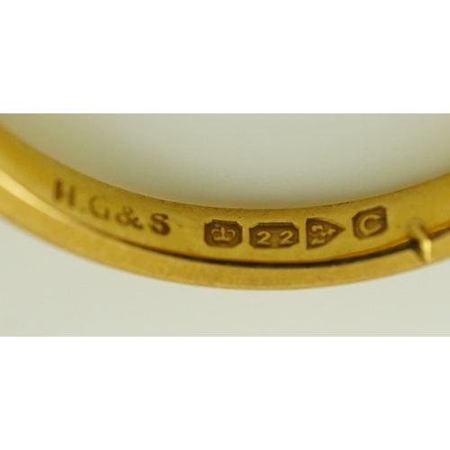 161 - A late Victorian 22ct gold wedding band, London, 1885, size O and a later 22ct gold wedding band, 8.... 