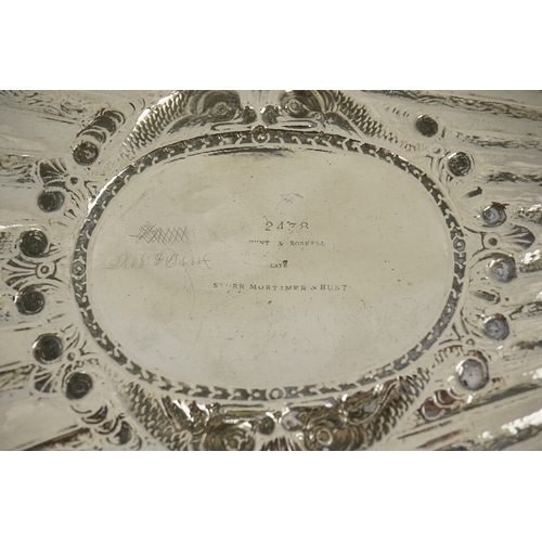 17 - A good large Victorian silver shell shaped basin, by John Samuel Hunt (Hunt & Roskell late Storr & M... 