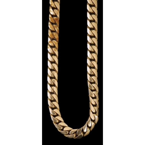 274 - A modern 9ct gold curb link chain, 54cm, 42.5 grams.