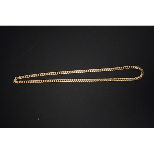 274 - A modern 9ct gold curb link chain, 54cm, 42.5 grams.