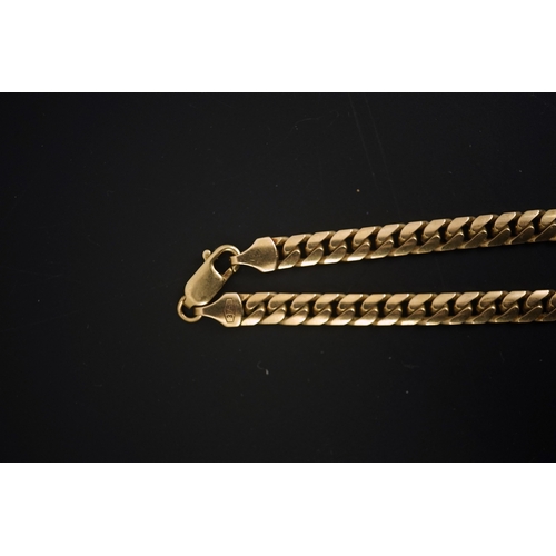 274 - A modern 9ct gold curb link chain, 54cm, 42.5 grams.