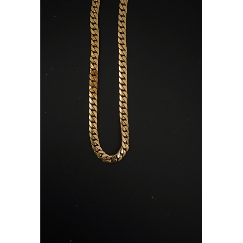 274 - A modern 9ct gold curb link chain, 54cm, 42.5 grams.