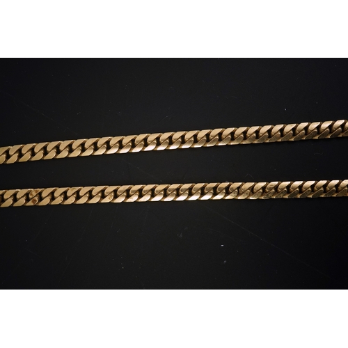 274 - A modern 9ct gold curb link chain, 54cm, 42.5 grams.