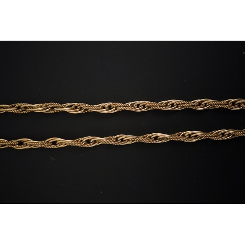 278 - A modern 9ct gold multi oval link interwoven necklace, 48cm, 24.9 grams.