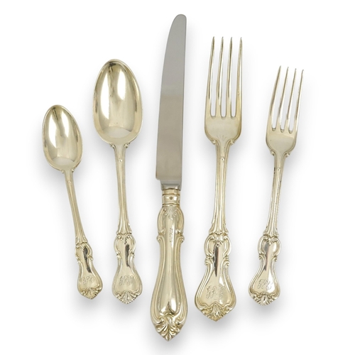 29 - Twenty four items of Victorian silver double struck Prince Albert pattern flatware by George Adams, ... 