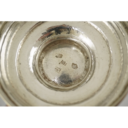 9 - A George II silver loving cup with later floral embossed decoration, maker's initials RI, London, 17... 