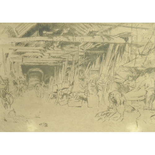 71 - James Abbott McNeill Whistler RBA (American, 1834-1903) 'Wheelwright 1879-80'drypoint etchingsigned ... 