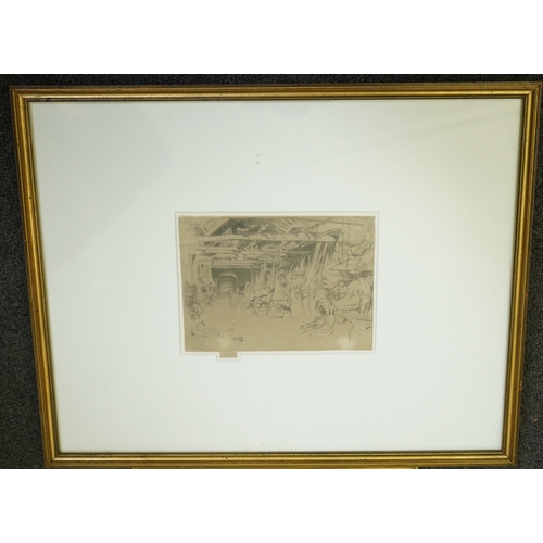 71 - James Abbott McNeill Whistler RBA (American, 1834-1903) 'Wheelwright 1879-80'drypoint etchingsigned ... 