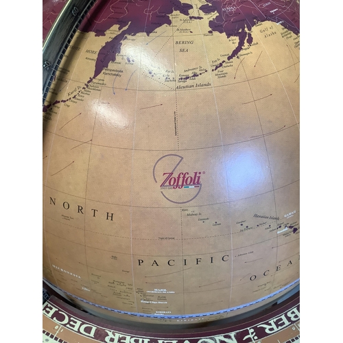 1078 - A modern Italian Zoffoli library globe, height 90cm. Condition - fair to good