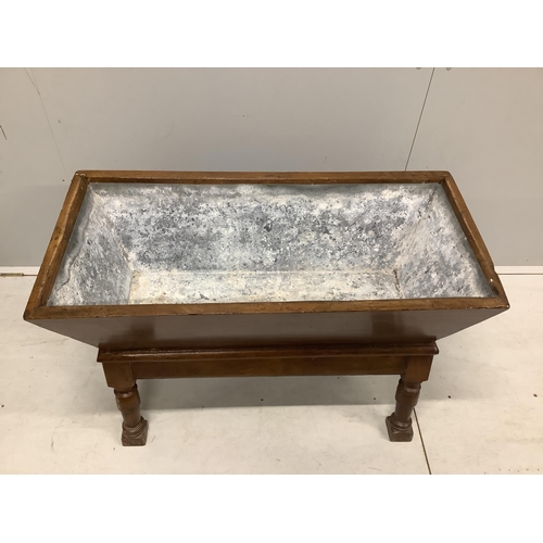 1117 - A 19th century French fruitwood dough bin, width 122cm, depth 63cm, height 71cm. Condition - fair... 