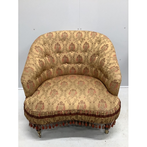 1154 - A pair of Provosi upholstered 'Tuffet' armchairs, width 94cm, depth 82cm, height 86cm. Condition - f... 