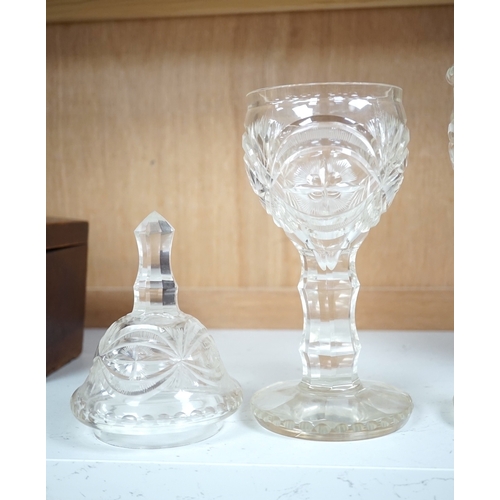 1262 - A pair of Bohemian glass sweetmeat vases and covers, 31cm. Condition - fair