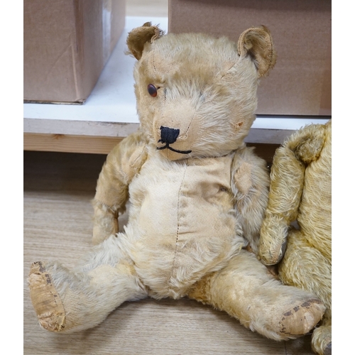 1283 - A Chiltern bear c.1950's, 55cm, tear to one velvet pad otherwise in good condition, and a 1930's bea... 