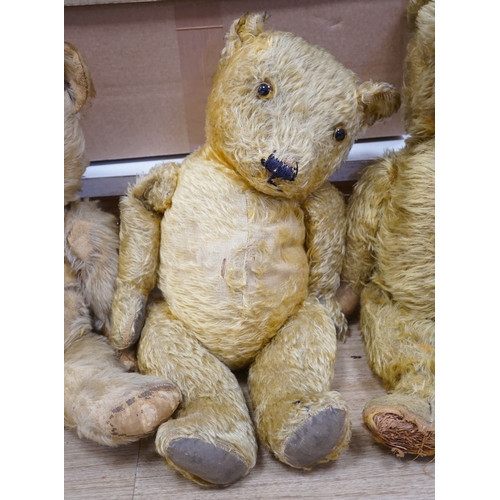 1283 - A Chiltern bear c.1950's, 55cm, tear to one velvet pad otherwise in good condition, and a 1930's bea... 