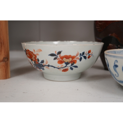 1320 - Three pieces of Chinese and Japanese ceramics to include an 18th century Chinese export bowl and a c... 