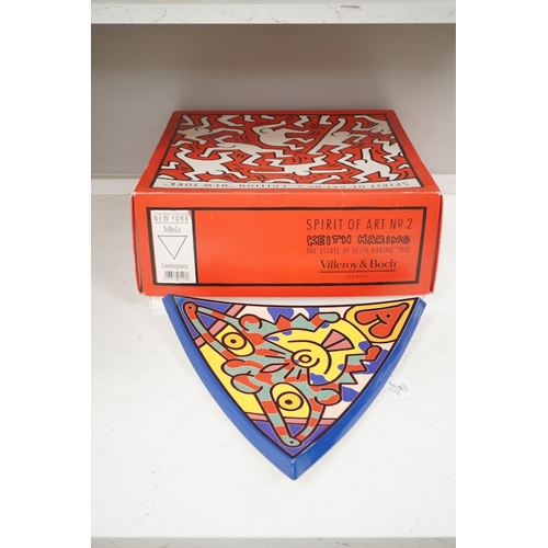 1326 - Keith Haring (American, 1958-1990), Spirit of Art No.2, Edition New York porcelain dish manufactured... 