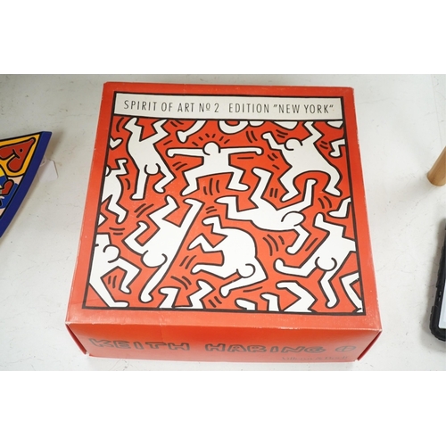 1326 - Keith Haring (American, 1958-1990), Spirit of Art No.2, Edition New York porcelain dish manufactured... 