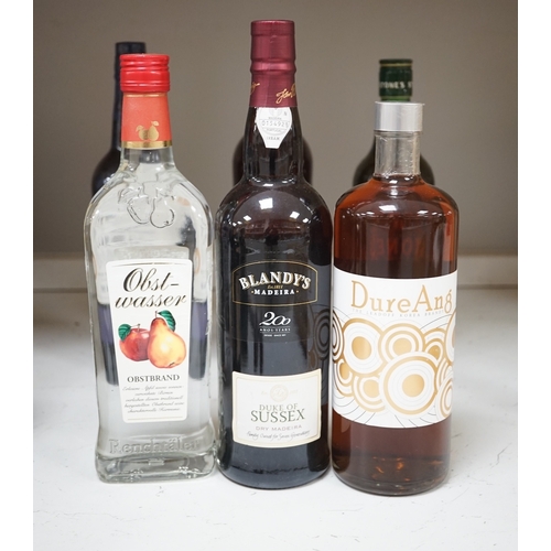 1343 - A quantity of various spirits and sherrys to include Appleton Estate Jamaica, Creme de Menthe and Bl... 