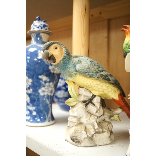 1349 - A group of twelve ceramic parrots including one by S Hancock & Sons, largest 24cm high. Condition - ... 