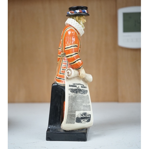 1353 - An early Royal Doulton advertising figure, Standing Beefeater, impressed date for 1927, 19cm high. C... 