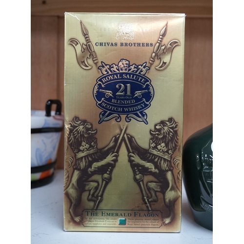 1357 - A boxed bottle of Chivas Brothers Royal Salute 21 year old blended scotch whisky, Emerald Flagon, wi... 