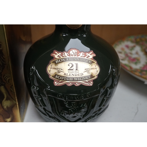 1357 - A boxed bottle of Chivas Brothers Royal Salute 21 year old blended scotch whisky, Emerald Flagon, wi... 