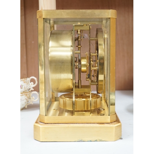 1371 - A Jaeger Lecoultre Atmos clock numbered 324878, 23cm high. Condition - good, untested