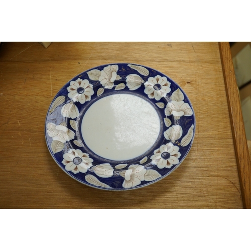 1458 - A Victorian Ironstone part set of floral decorated tableware. Condition - some items damaged