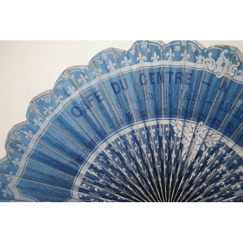 1539 - Three novelty fans with a mixed Brussels lace fan and black lace fan, a small language of love in fl... 