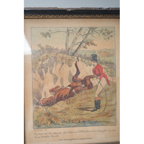 1699 - After Henry Thomas Alken (1784-1851), set of six colour prints, Hunting scenes, published by Thomas ... 