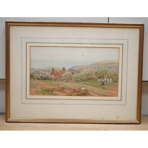 1704 - Arthur Foord Hughes (1856-1914), watercolour, Pett, Sussex, signed, 18 x 31cm. Condition - fair... 