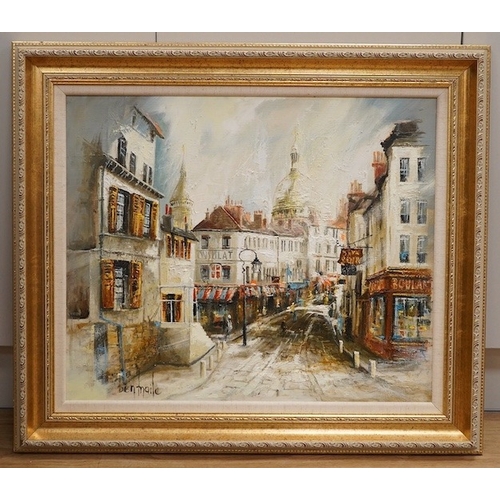 1715 - Ben Maile (19222017), impasto oil on canvas, Montmartre, signed, 50 x 60cm, gilt framed. Conditio... 