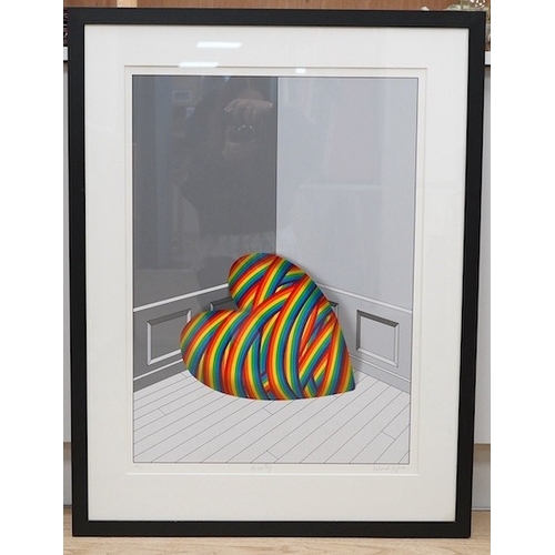 1736 - Patrick Hughes (b.1939), colour screen print, Hearty, limited edition 105/130, signed in pencil, 7... 