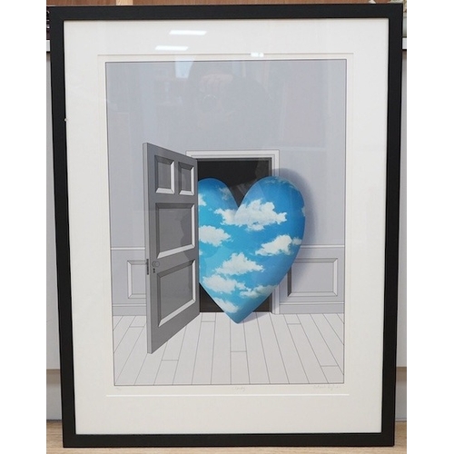 1737 - Patrick Hughes (b.1939), colour screen print, Cloudy, limited edition 106/130, signed in pencil, 7... 