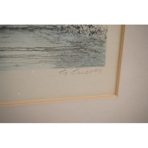 1743 - George Guest (1939-2012), colour lithograph, Weather Break, limited edition, 65/150, signed in pen... 