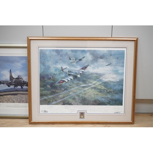 1746 - Two military aviation interest colour prints comprising: Michael Turner, The Battle for Normandy, ... 