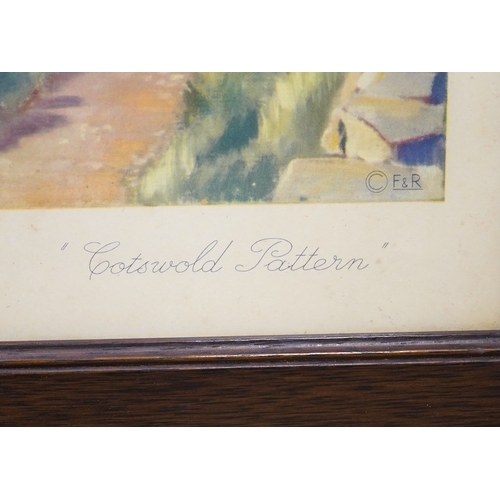 1761 - Adrian Paul Allinson ROI (1890-1959), coloured crayon, English landscape, together with a colour pri... 