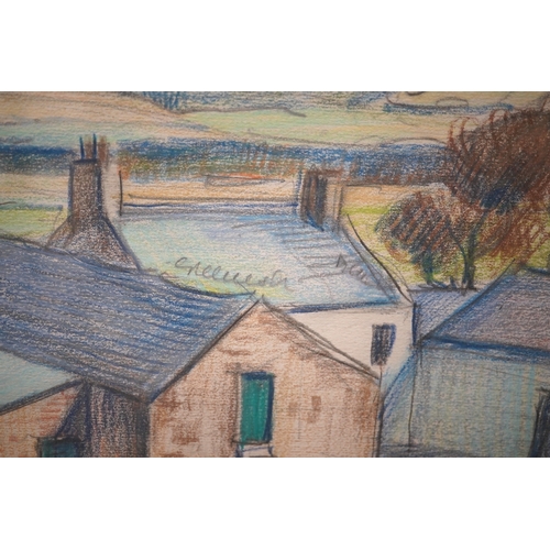 1761 - Adrian Paul Allinson ROI (1890-1959), coloured crayon, English landscape, together with a colour pri... 