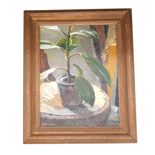 1773 - V. Khryzov (1930-2010), Russian impasto oil on board, Still life of figs, signed, dated 1956 verso, ... 