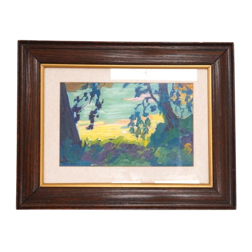 1777 - Viktor Templin (Russian, 1920-1994), oil on board, Lake scene, signed, 17 x 27cm. Condition - good... 