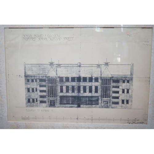 1801 - After Rennie Mackintosh, set of four modern prints, School Board of Glasgow, 41 x 62cm. Condition - ... 