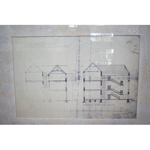 1801 - After Rennie Mackintosh, set of four modern prints, School Board of Glasgow, 41 x 62cm. Condition - ... 