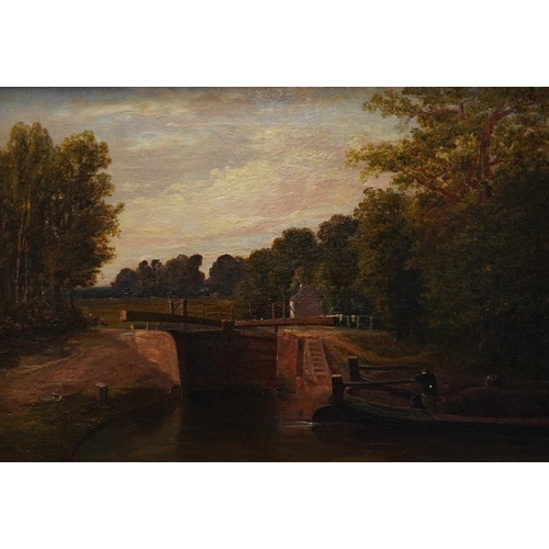 1809 - Arthur Gordon (1883-1944), pair of oils on canvas, Frith Farm, Dover and The Lock below Gallows Brid... 