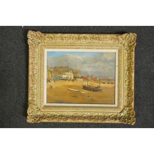 1816 - Newlyn School, oil on board, St Ives at low tide, 25 x 32cm. Condition - good